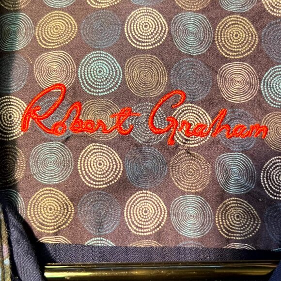 Robert Graham Classic Fit Royal Purple Cotton Long-Sleeve Button-Up SZ 2XL - Picture 2 of 7